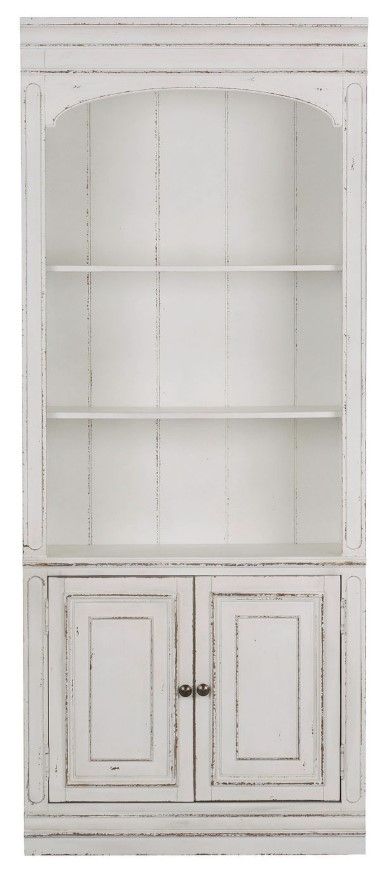 Liberty Furniture Magnolia Manor Antique White Bunching Bookcase-2