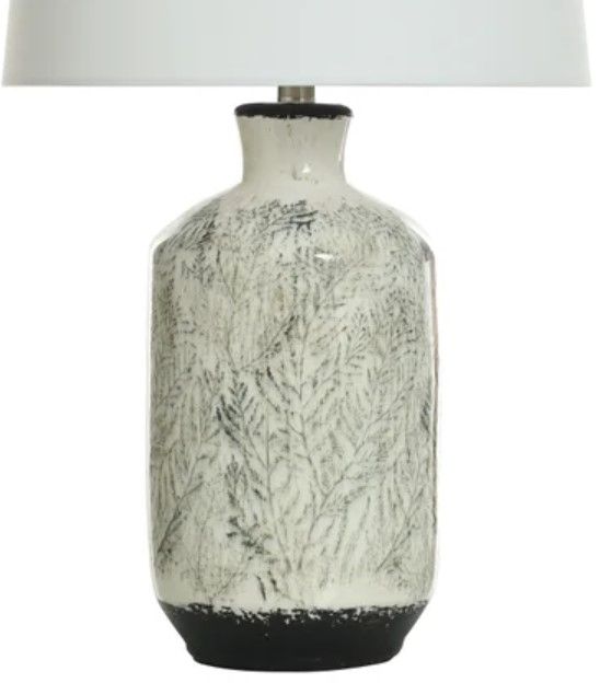 StyleCraft Ivory Pine/White Table Lamp-2