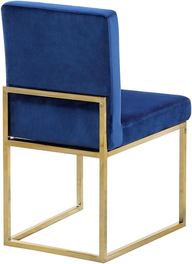 Meridian Furniture Giselle Navy/Gold Velvet Dining Chair-2