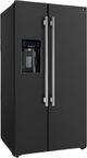 FORNO® Espresso Salerno 36 in. 20.0 Cu. Ft. Black Counter Depth Side-by-Side Refrigerator-1