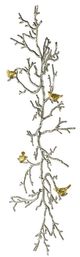 A & B Home Gold/Silver Sparrow Branch Wall Decor-1