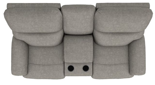 La-Z-Boy® Trouper Charcoal Manual Reclining Loveseat with Console-4