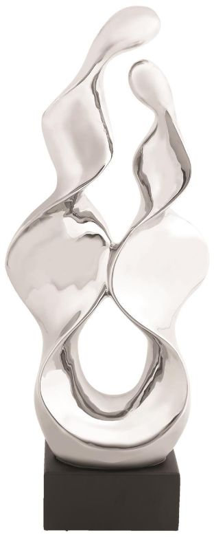 Deco Marche Silver 10" Abstract Sculpture-0