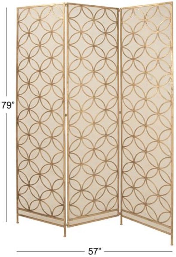 Deco Marche Brass Room Panel Screen Divider-2