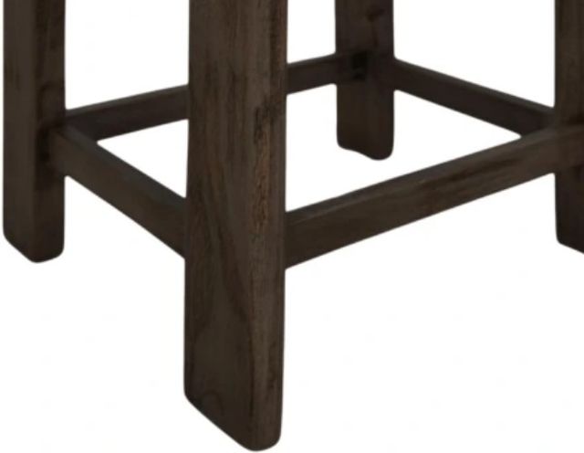 International Furniture Direct Balam Brown/Stained Dark 24'' Stool-3
