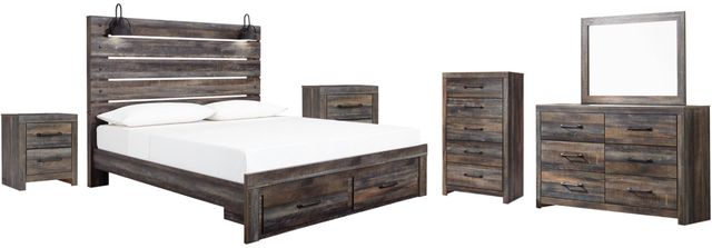 Signature Design by Ashley® Drystan 6-Piece Multi King Panel Bed Set-0