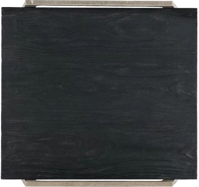 Hooker® Furniture Chapman Charred Black Shou Sugi Ban End Table with Pewter Frame-2