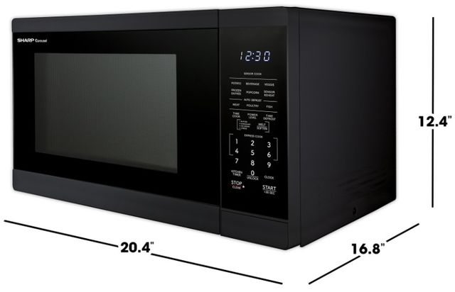 Sharp® 1.4 Cu. Ft. Black Countertop Microwave-2
