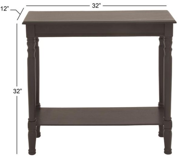 Deco Marche Black 1-Shelf Console Table-2