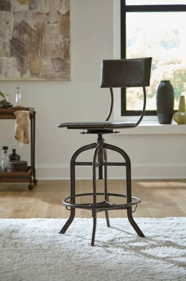Hammary® Hidden Treasures Brown Rocco Adjustable Stool-1