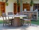 International Furniture Direct Sahara Brown/Cream Round Dining Table-1