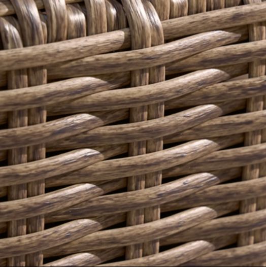 Signature Design by Ashley® Laguna Heights Beige/Gray Fabric/Wicker Rattan Outdoor Swivel Lounge-4