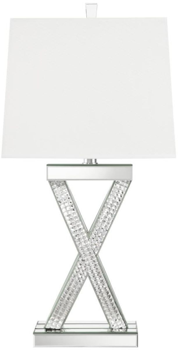 Coaster® Dominick White/Mirror Table Lamp-1