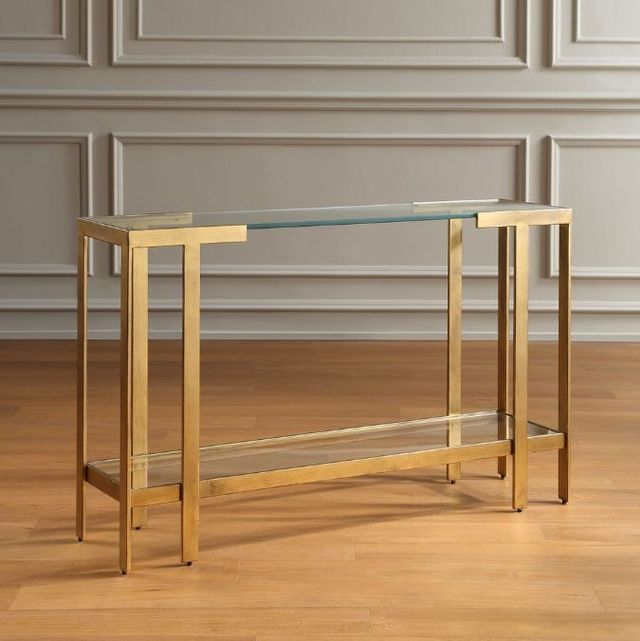 Uttermost® Kendrick Gold Leaf Glass Console Table-2