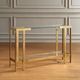 Uttermost® Kendrick Gold Leaf Glass Console Table-2