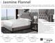 Parker House® Jasmine Flannel King Upholstered Panel Bed-3