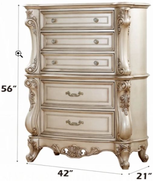 ACME Furniture Gorsedd Golden Ivory Chest-2