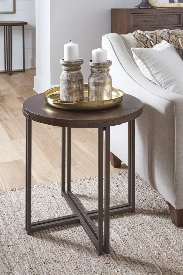 aspenhome® Zander Umber Round End Table-2