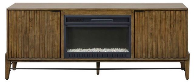 Martin Furniture Delray Dark Golden Brown 72" Fireplace TV Stand-2