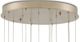 Currey & Company Glace Antique Brass/White Round Multi-Drop Pendant Lighting-2