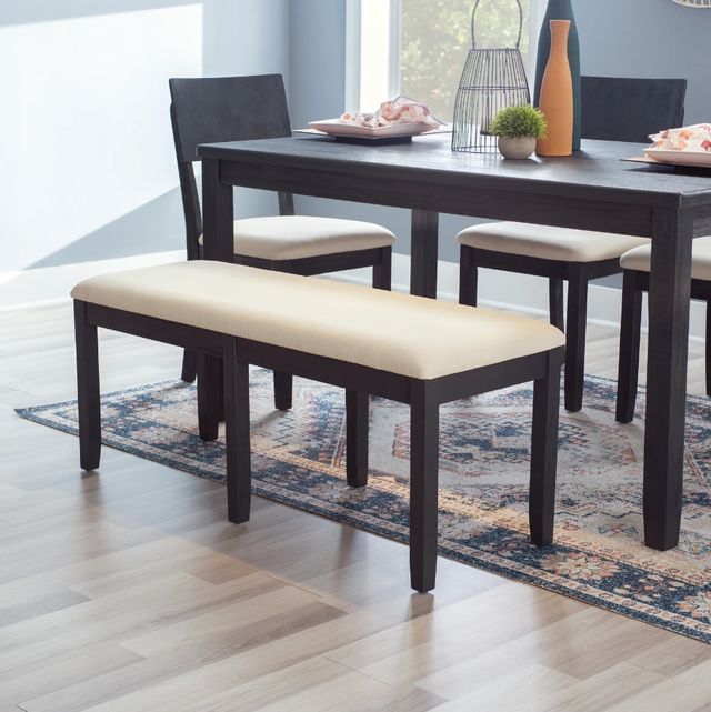 Linon Jordan Dark Charcoal Dining Bench-1