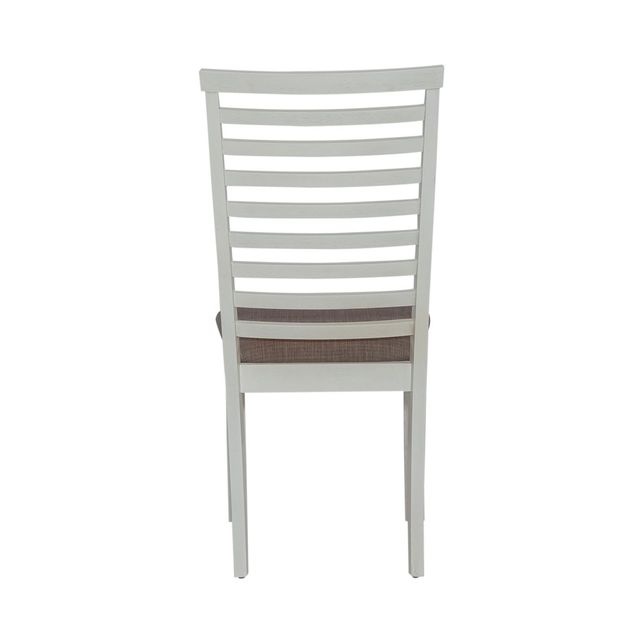 Liberty Furniture Brook Bay Gray/Textured White Ladder Back Side Chair-2