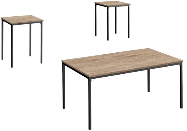 Monarch Specialties Inc. 3-Piece Dark Taupe Table Set-0