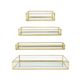 A & B Home 4-Piece Gold Glass Trays-0