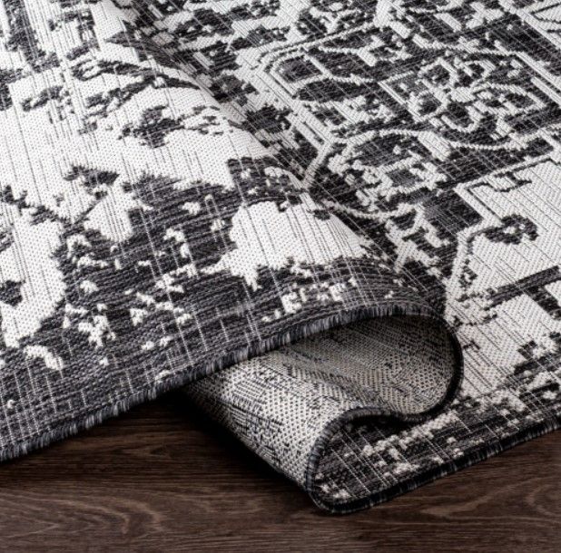 Surya Eagean Charcoal/Light Beige 4'x6' Area Rug-3