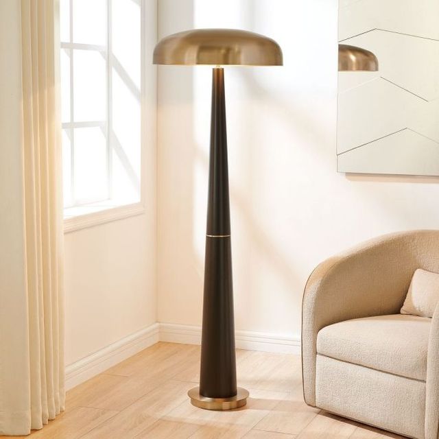 Uttermost® Davis Black Floor Lamp-1