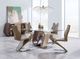Global Furniture USA D4126NDT Dark Brown/Stainless Still Dining Table with Clear Glass Top-3
