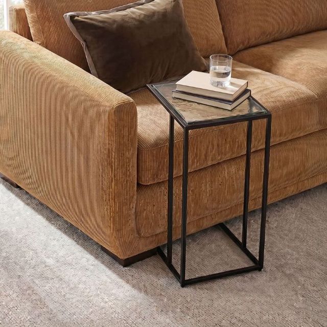 Uttermost® Mateo Black Glass Top Accent Table-1