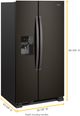 Whirlpool® 36" 24.6 Cu. Ft. Fingerprint Resistant Black Stainless Side-by-Side Refrigerator-3