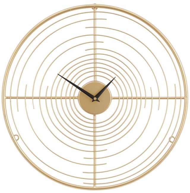Deco Marche Gold 20” Open Frame Swirl Wall Clock-0