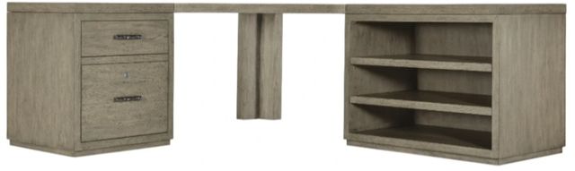 Hooker® Furniture Linville Falls Mink Corner Desk with Open and Small File-2