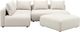 TOV Furniture Hangover 4-Piece Cream Modular Chaise Sectional-3