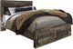 Benchcraft® Derekson Multi Gray Youth Full Panel Bed with 2-Drawer Storage-0