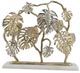 A & B Home Gold/Silver/White T- Light Candle Holder-4