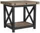 Flexsteel® Carpenter Light Brown End Table with Black Metal Frames-0