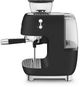 Smeg 50's Style Matt Black Espresso Machine with Grinder-1