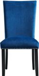 Elements International Francesca Blue Velvet Side Chair-2