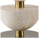 Uttermost® Hemisphere Brass/Travertine Table Lamp-5