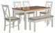 Powell® Jane 6-Piece Honey Brown/Vanilla White Dining Set-0