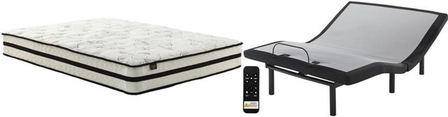Sierra Sleep® by Ashley® Chime 2-Piece 10" Hybrid and Better Adjustable Base California King Mattress Set-0