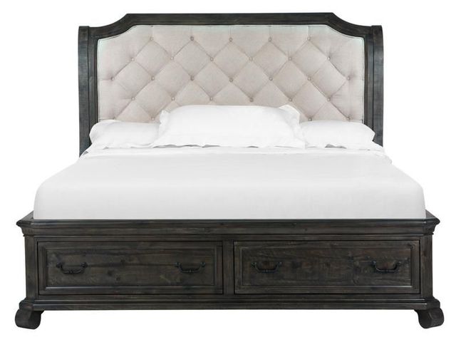 Magnussen Home® Bellamy Peppercorn King Sleigh Storage Bed-3
