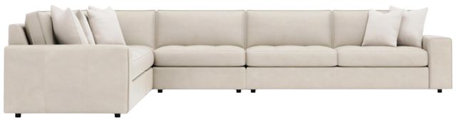 Bernhardt Nest Bernhardt Living 5-Piece Beige Leather L-Shape Facing Sectional-2