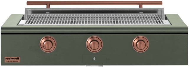 Caliber™ Rockwell Social 3-Burner Olive Built-In Natural Gas Grill with Copper Hardware-0