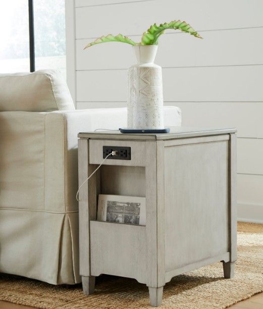 Null Furniture Surfside Storm Gray Chairside Cabinet-1