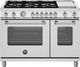 Bertazzoni Master Series 48" Fingerprint Resistant Stainless Steel Pro Style Gas Range-0