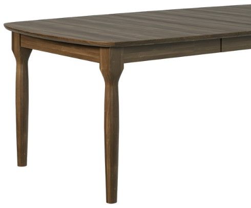 Country View Woodworking Customizable Carlsbad 42" Elm Top Dining Table with 4-Leaves and Brown Maple Base-1
